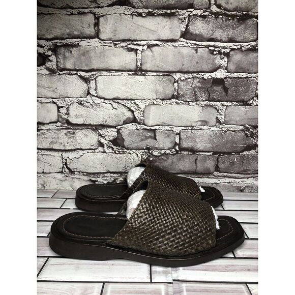 To Boot New York by Adam Derrick Brown Leather Slides Sandals Men Sz 8M US/41EU - Picture 2 of 16